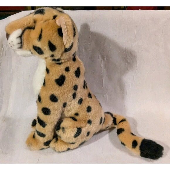 ZSL London Zoo Plush Cheetah Safari Large Cat Wildlife Stuffed Animal Toy 10" - Picture 6 of 15